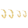 Gold Chain Hoop Earring Combo Set - Adina Eden's Jewels