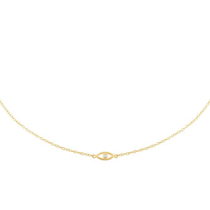 Gold CZ Evil Eye Choker - Adina Eden's Jewels