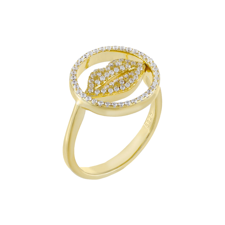 Gold / 6 Pavé Lip Ring - Adina Eden's Jewels