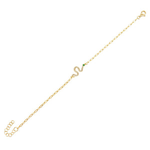 Gold Pavé Snake Link Bracelet - Adina Eden's Jewels