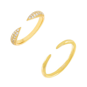 Gold / 7 Claw Ring Combo Set - Adina Eden's Jewels