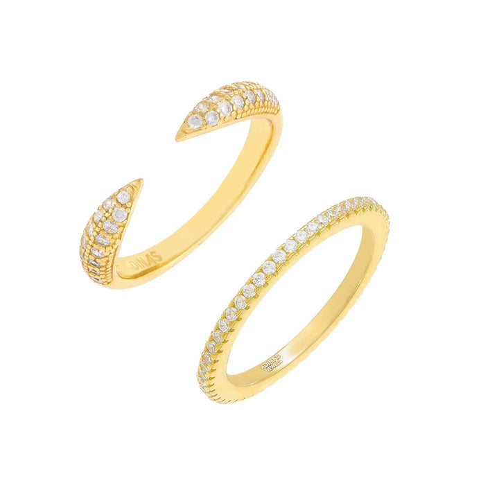 Gold / 5 The Perfect Ring Stack Combo Set - Adina Eden's Jewels