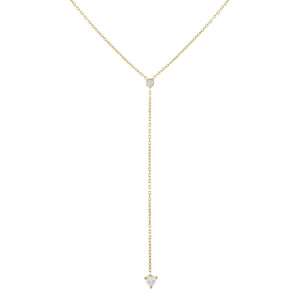 Gold Heart Stone Lariat - Adina Eden's Jewels