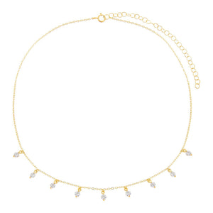  CZ Dangle Choker - Adina Eden's Jewels