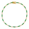Emerald Green CZ Colored Tennis Anklet - Adina Eden's Jewels
