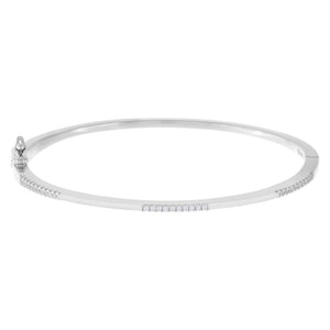 Silver Pavé Bangle - Adina Eden's Jewels