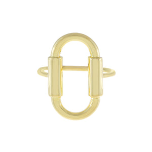Gold / 8 Solid Open Oval Ring - Adina Eden's Jewels