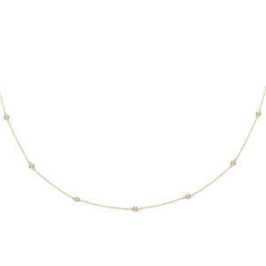 Gold CZ Bezel Choker - Adina Eden's Jewels