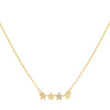 Gold Pavé X Solid Multi Star Necklace - Adina Eden's Jewels
