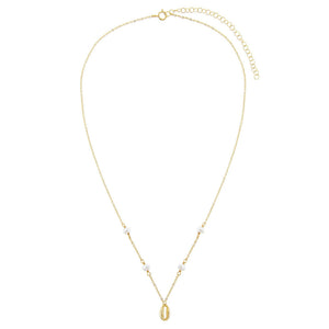  Mini Pearl X Shell Necklace - Adina Eden's Jewels