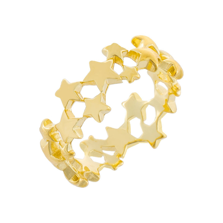 Gold / 6 Solid Multi Stars Ring - Adina Eden's Jewels