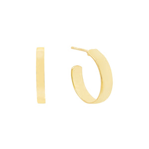 Gold / 20 MM / Plain Wide Hoop Earring - Adina Eden's Jewels