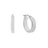 Silver / 15 MM Thick Wide Hoop Earring - Adina Eden's Jewels