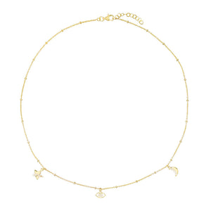  Pavé Charms Necklace - Adina Eden's Jewels