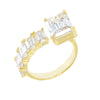 Gold / 9 Baguette Wrap Ring - Adina Eden's Jewels