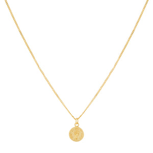 Gold Tiny Coin Necklace - Adina Eden's Jewels