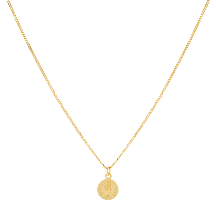 Gold Tiny Coin Necklace - Adina Eden's Jewels
