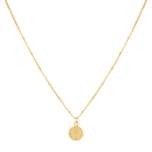 Gold Tiny Coin Beaded Chain Necklace - Adina Eden's Jewels