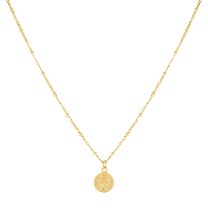Gold Tiny Coin Beaded Chain Necklace - Adina Eden's Jewels