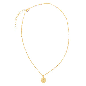  Tiny Coin Beaded Chain Necklace - Adina Eden's Jewels