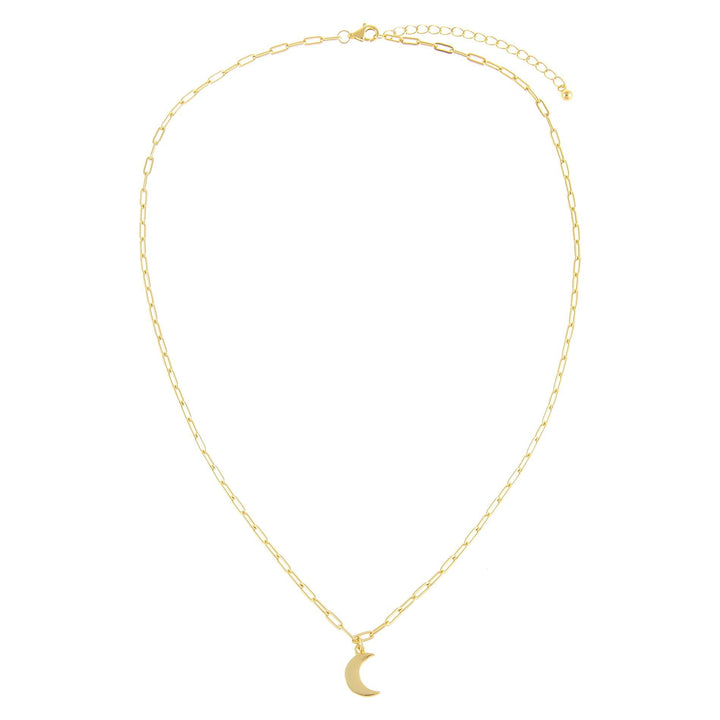  Solid Crescent Link Necklace - Adina Eden's Jewels