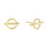Gold Solid Toggle Stud Earring - Adina Eden's Jewels