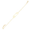 Gold Large Safety Pin Bracelet - Adina Eden's Jewels