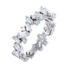 Silver / 7 Multi-Shape Baguette Ring - Adina Eden's Jewels