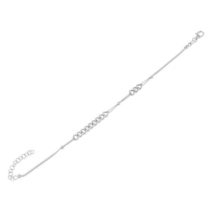 Silver Chain X Ball Bracelet - Adina Eden's Jewels