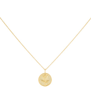 Gold Rose Coin Necklace - Adina Eden's Jewels