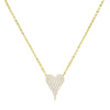Gold / Medium Pavé Heart Necklace - Adina Eden's Jewels