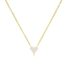 Gold / Small Pavé Heart Necklace - Adina Eden's Jewels