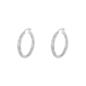  Hammered Hollow Hoop Earring - Adina Eden's Jewels