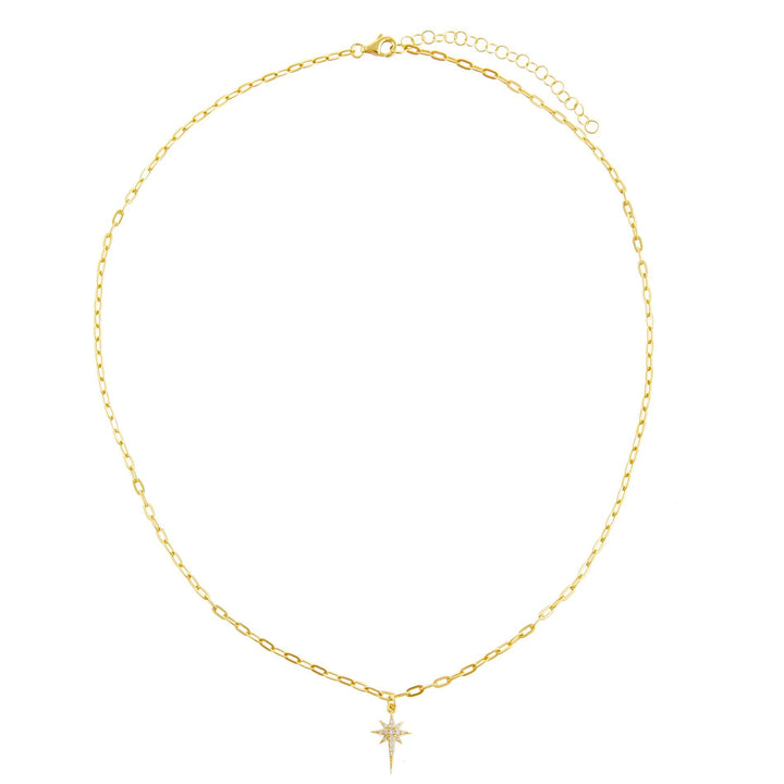  CZ Starburst Link Necklace - Adina Eden's Jewels
