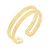 Gold Solid Double Adjustable Ring - Adina Eden's Jewels