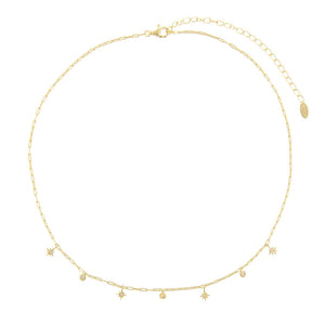  Multi Charms Link Necklace - Adina Eden's Jewels