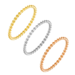 Combo / 6 Trio Rope Ring Combo Set - Adina Eden's Jewels
