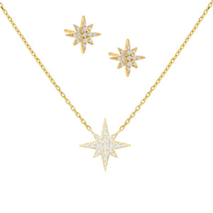 Gold Pavé Starburst Combo Set - Adina Eden's Jewels