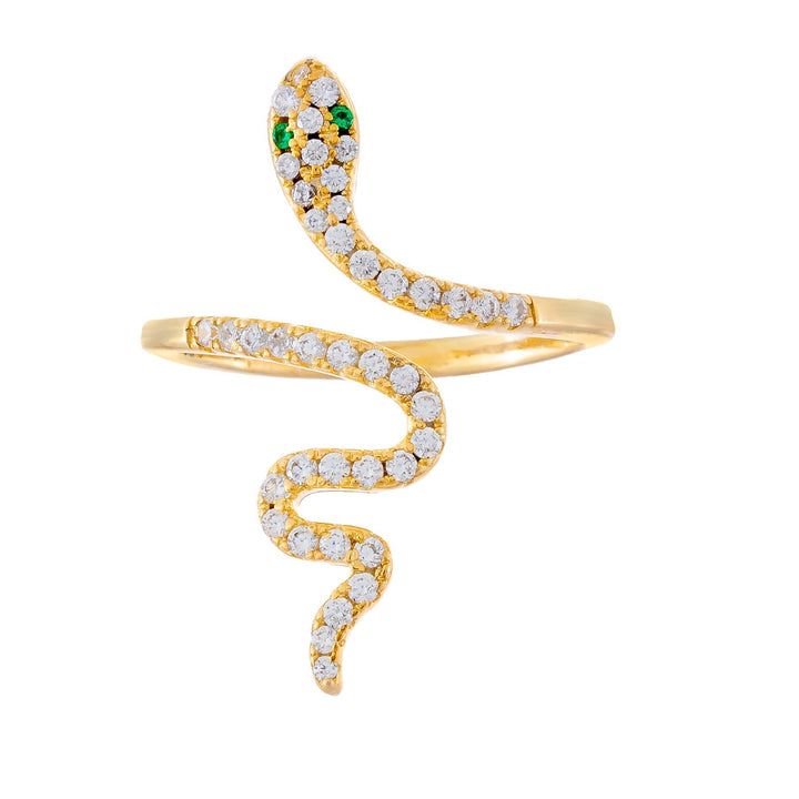  Pavé Snake Wrap Ring - Adina Eden's Jewels