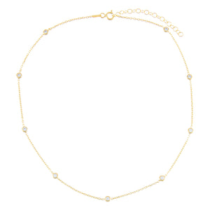  CZ Bezel Choker - Adina Eden's Jewels