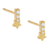 Gold CZ Mini Star Stud Earring - Adina Eden's Jewels