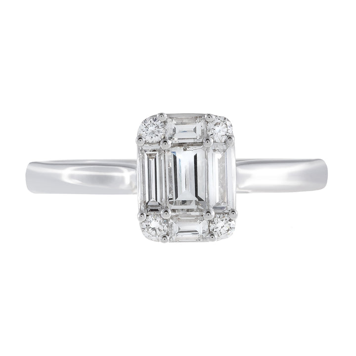  Diamond Baguette Stone Ring 14K - Adina Eden's Jewels