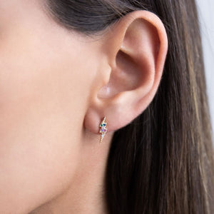  Rainbow Lightning Stud Earring - Adina Eden's Jewels