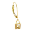 14K Gold / Single Diamond Lock X Heart Huggie Earring 14K - Adina Eden's Jewels