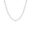 Silver Accented Three Prong Tennis Necklace - Adina Eden's Jewels