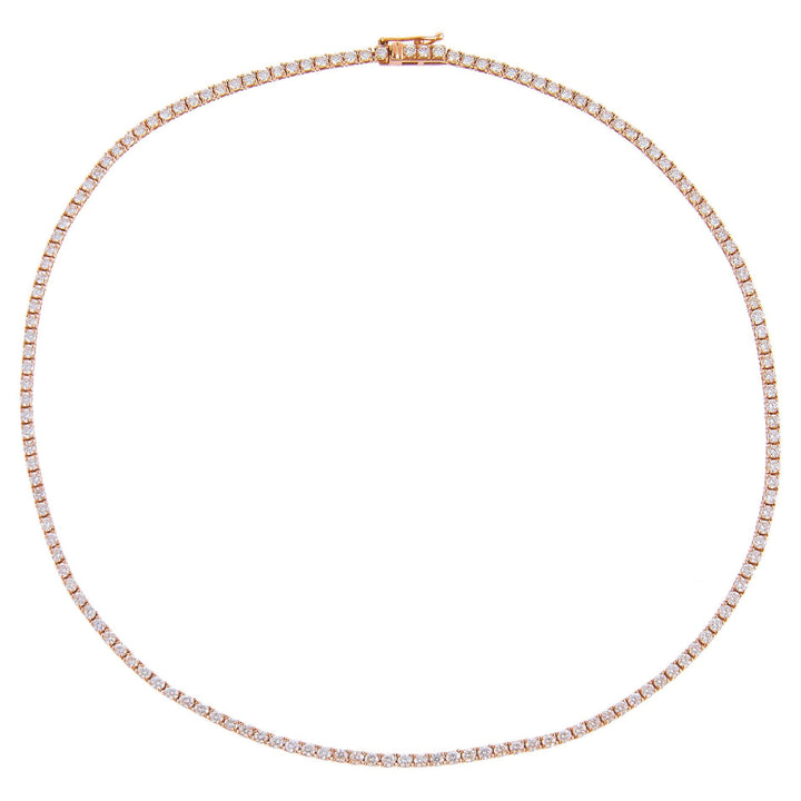  Classic Diamond Tennis Necklace 14K - Adina Eden's Jewels