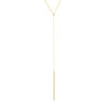 Gold Solid Bar Drop Necklace - Adina Eden's Jewels