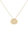 Gold / Flat Oval Oval Tag Necklace - Adina Eden's Jewels