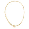  Toggle Paperclip Chain Necklace 14K - Adina Eden's Jewels