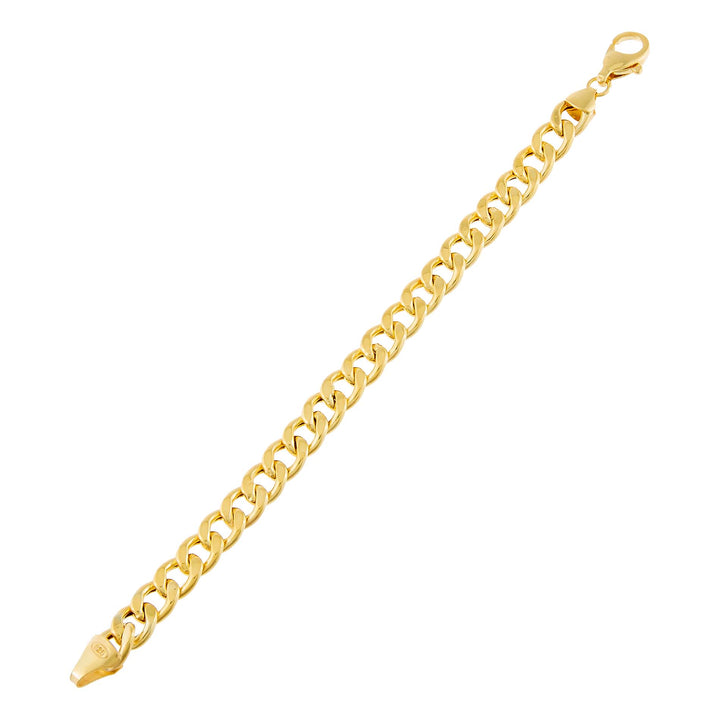 Gold / 8MM Hollow Cuban Chain Bracelet - Adina Eden's Jewels